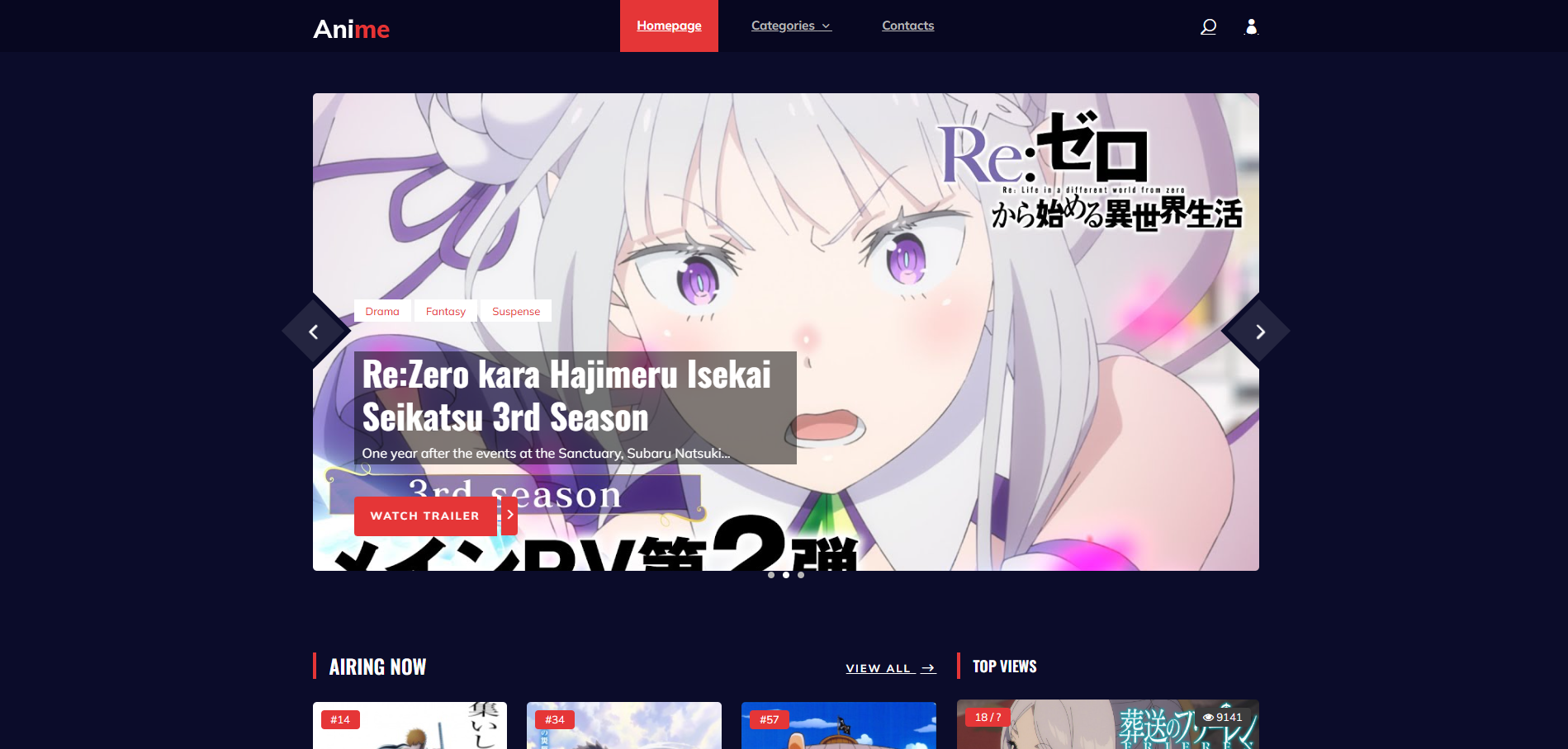 Sitio web Anime Info Finder